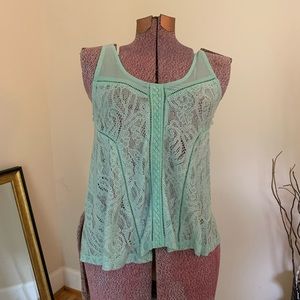 Urban Outfitters Kimchi Blue Teal Flowy Top NWT